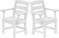 YITAHOME HDPE Chairs Set of 2, Sturdy Patio Chair w/Max Bearing 330 LBS by YITAHOME