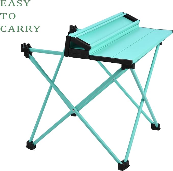 Grope Camping Table with Aluminum Table Top, Folding Beach Table Easy to Carry - Image 8
