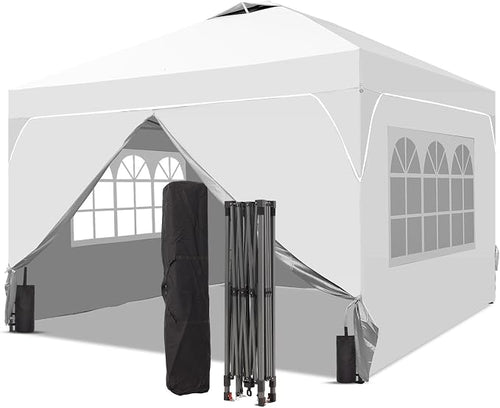 10x10 FT Pop Up Canopy, 1-Button Push Instant Canopy Tent by Oneofics