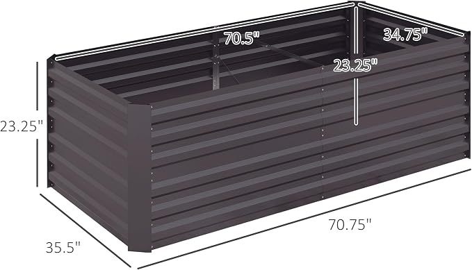 Outsunny Galvanized Raised Garden Bed Kit - Image 7