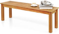 COSTWAY Outdoor Bench, 52” Backless Acacia Wood Narrow Bench by COSTWAY