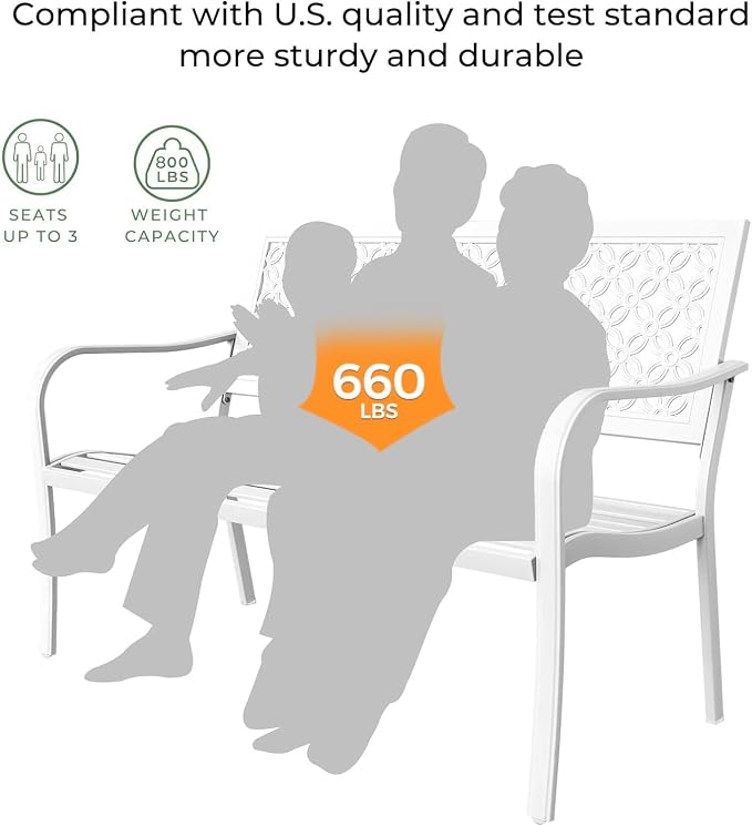 Grand patio 50" Garden Bench, Outdoor Benches - Image 5