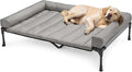 Veehoo Cooling Elevated Dog Bed Add Removable Waterproof Bolster Cushion Mat by Veehoo