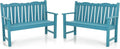 Outdoor Bench Set of 2, Weatherproof Garden Benches by LAHAAP