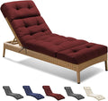 Outdoor Chaise Lounge Chair Cushion 74.4 x 22 x 4.7 Inches Non-Slip Lounge by Unknown