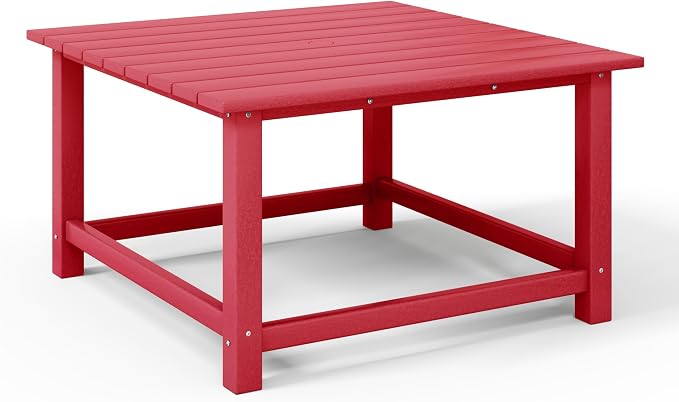 WestinTrends Malibu Low Outdoor HDPE Square Patio Coffee Table - Image 7