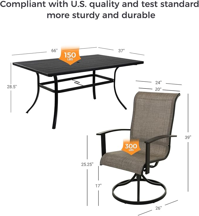 Grand patio 7-Piece Patio Dining Set - Image 3