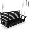 Wooden Porch Swing, Ergonomic Seat, Bench Swing by MegaCasa