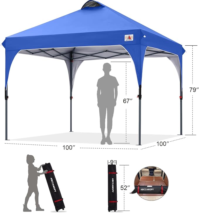 ABCCANOPY Outdoor Pop up Canopy Tent, 8x8 Instant Portable Canopy - Image 4