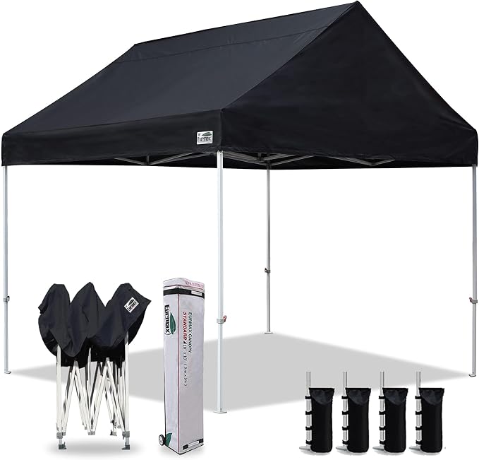 Eurmax USA Patented 10x10 Pop Up Canopy Tent Party Tent Commercial Instant by Eurmax