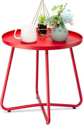 danpinera Outdoor Side Tables, Weather Resistant Steel Patio Side Table by danpinera