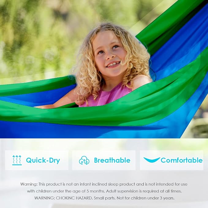 GRASSMAN Kids Hammock-Small Camping hammocks, Portable Camping Gear - Image 4