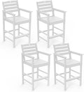 Patio Bar Table, Adirondack Chairs and Table 4 Pieces Set, Bar Height Chairs by Orbcove