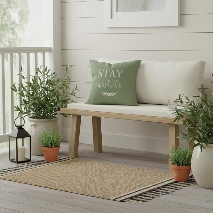 PANDICORN Welcome to Our Porch Stay Awhile Outdoor Decorative Throw Pillow - Image 7
