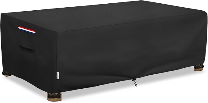 Outdoor Coffee Table Cover Waterproof, Heavy Duty Patio Rectangular Side Table by SoloToo