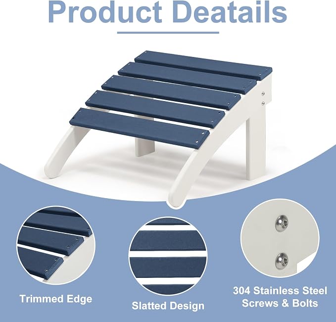 Aoodor Outdoor Adirondack Ottoman - Image 4