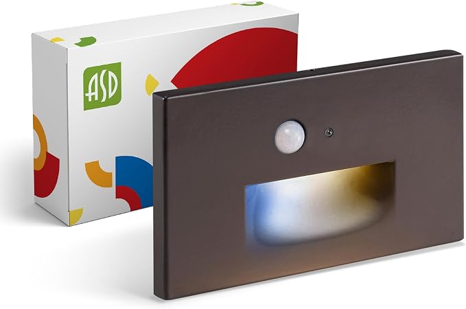 ASD LED Recessed Step Light Fixture, Dusk to Dawn Outdoor Tread Lighting | 3CCT by ASDLightingCorporation
