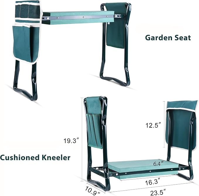 Ohuhu Garden Kneeler and Seat, Heavy Duty Garden Stool - Image 3