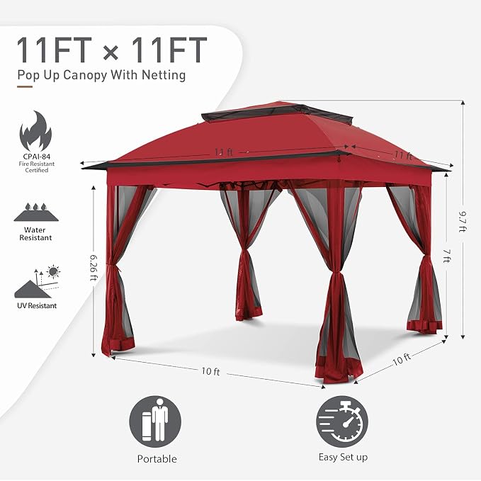 COOS BAY 11x11 Pop Up Gazebo - Image 4