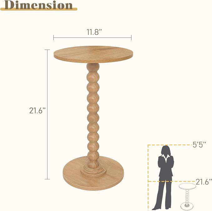 Small Side Table, Drink Table for Small Spaces, Modern Martini Table - Image 3