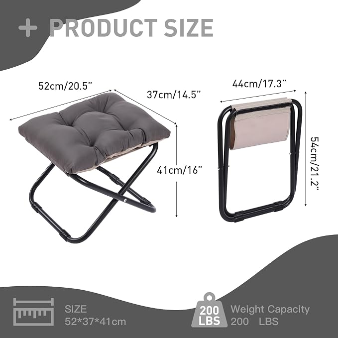 LITA Folding Upholstered Footrest - Image 3