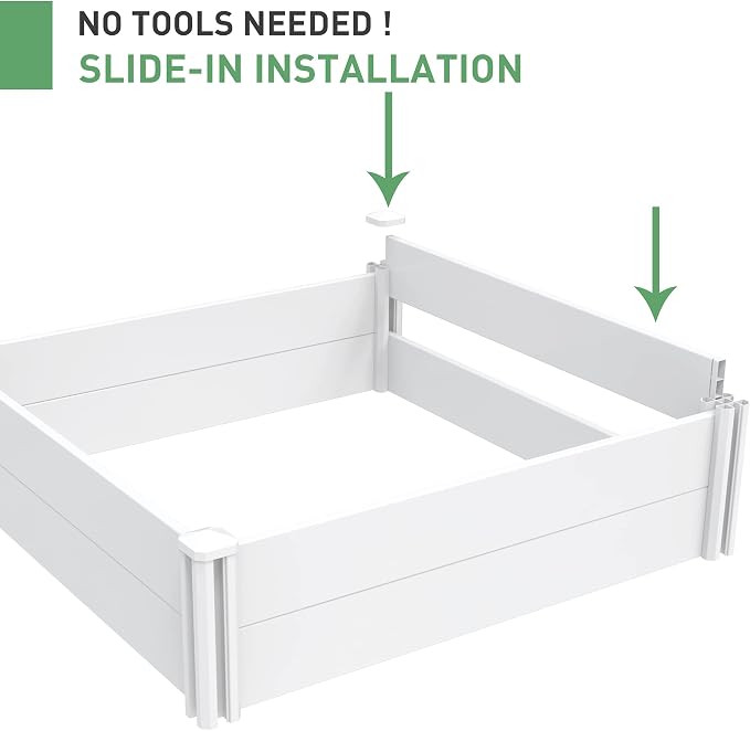 4' x 2' Vinyl Raised Garden Bed Screwless Planter Box - Image 4