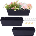Wall Hanging Planters for Outdoor Plants 16 Inch Large Metal Fence Pots by Holensun