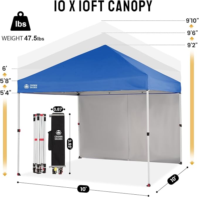 CROWN SHADES 10X10 Comercial Instant Canopy Pop Up Tent - Image 2