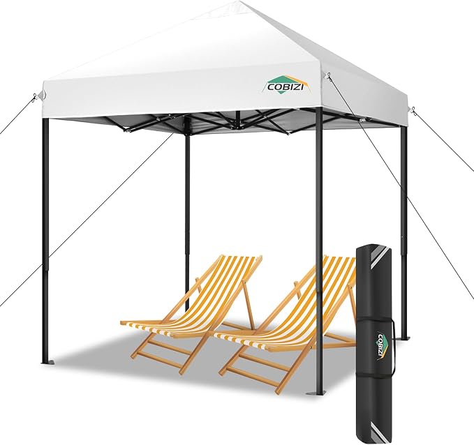 COBIZI 6.6x6.6ft Pop Up Canopy Tent, Heavy Duty Canopy Easy Set up All Weather - Image 7