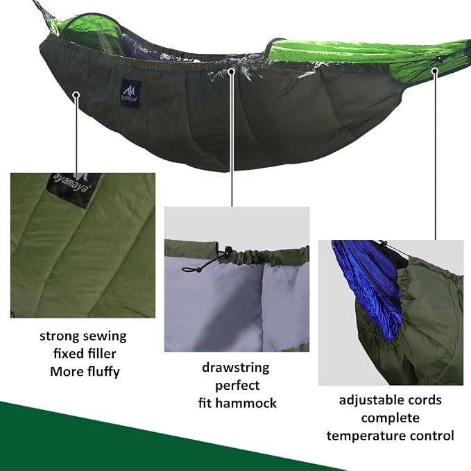 AYAMAYA Single & Double Hammock Underquilt Full Length Big Size Under Quilts - Image 3