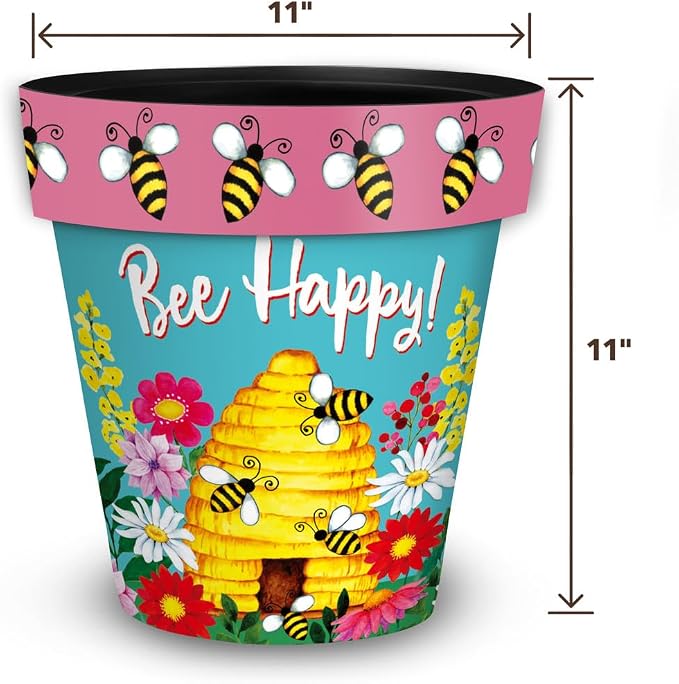 Briarwood Lane Bee Happy Beehive Medium Planter - Image 2