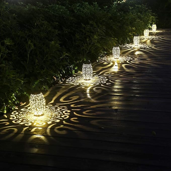 esgarden 2 Pack Upgraded 15 Lumens Outdoor Lanterns Gardening Gifts Patio Solar - Image 3