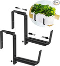 Window Box Brackets, Adjustable Hanging Railing Planter Box Brackets, Heavy by NouraVita
