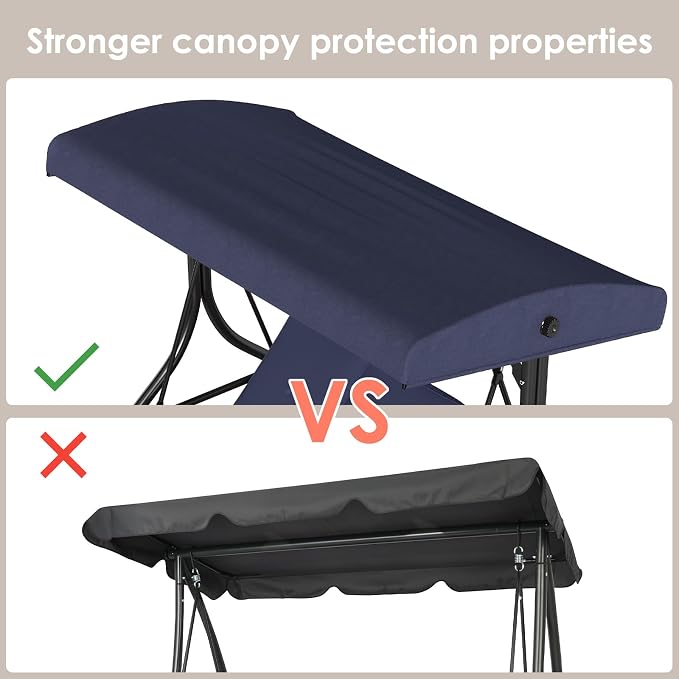 TLSUNNY 3-Seat Outdoor Patio Porch Swing - Image 7