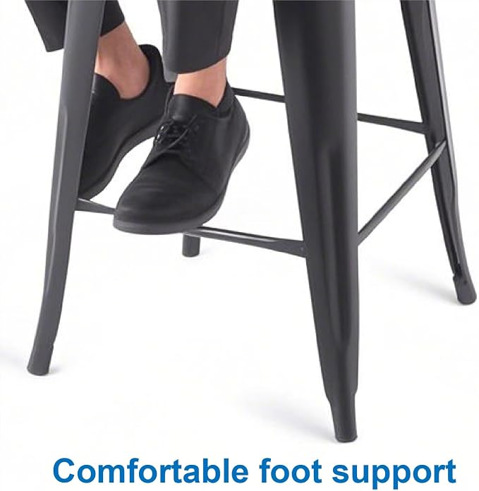 Stackable Metal Bar Stool Backless Indoor-Outdoor Counter Stools Fullmetal - Image 8