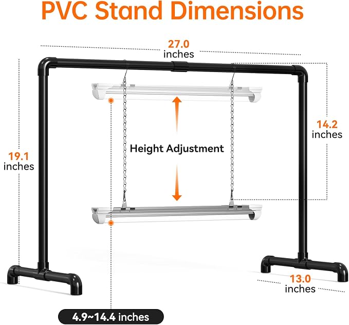 Bstrip Grow Light Stand, 1.3ft 18W Grow Light - Image 5