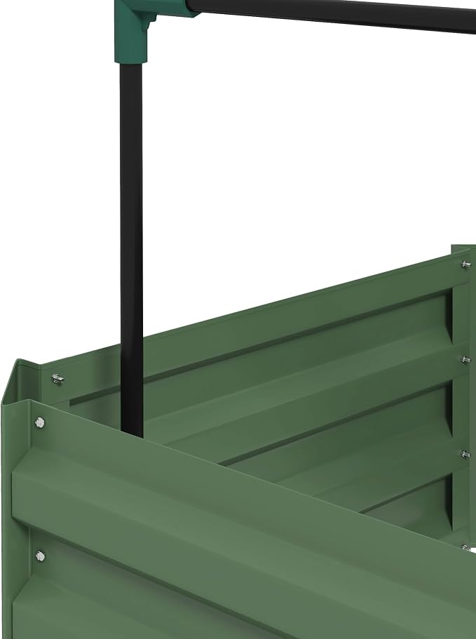 Outsunny Galvanized Raised Garden Bed, 73.5" Tall Outdoor Planter Box - Image 9