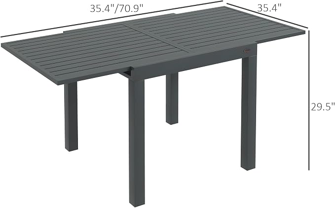 Outsunny Expandable Patio Dining Table - Image 3