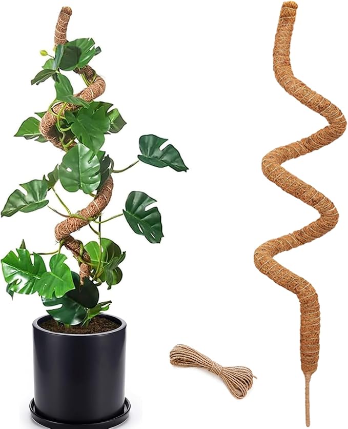 Moss Pole for Plants Monstera, 59 Inch Tall Bendable Moss Poles for Climbing by Soupiar