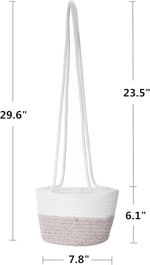 Hanging Planter Basket Jute Rope Woven Plant Hangers Indoor Hanging Plant - Image 2