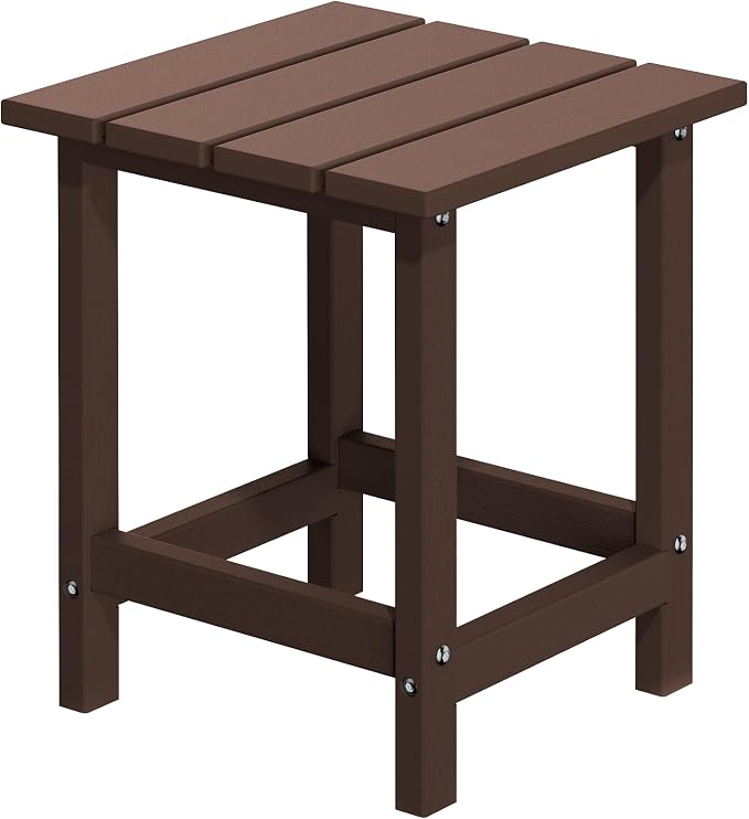 MUCHENGHY Adirondack Outdoor Side Table, 14.7" Patio Side Table Weather by MUCHENGHY