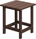 MUCHENGHY Adirondack Outdoor Side Table, 14.7" Patio Side Table Weather by MUCHENGHY