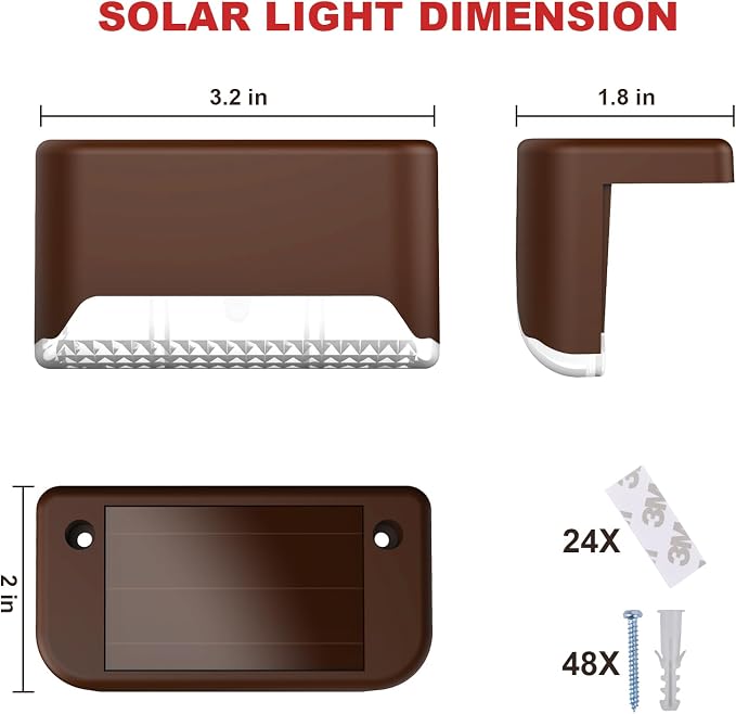 pearlstar 24 Pack Waterproof Led Solar Step Lights, Color Changing Light up - Image 7