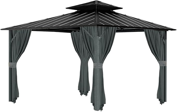 Gazebo Universal Replacement Privacy Curtain, 4-Panels Sidewall Curtains - Image 6
