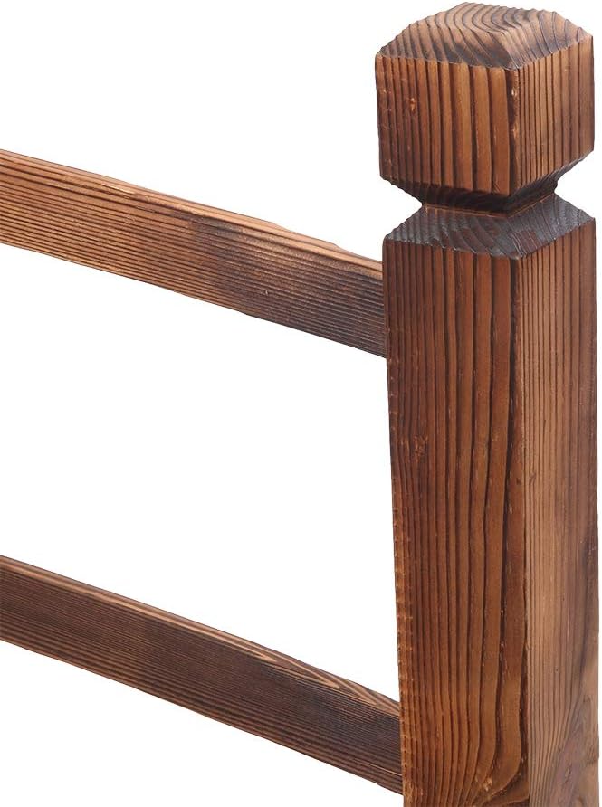 5FT Wooden Garden Bridge, Arch Footbridge Decorative Backyard Bridge Classic - Image 8