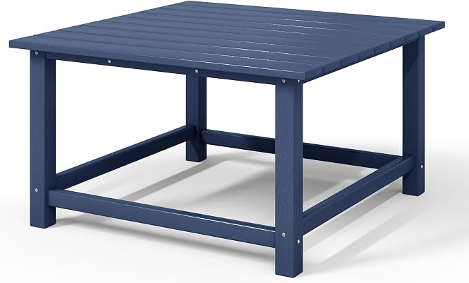 WestinTrends Malibu Low Outdoor HDPE Square Patio Coffee Table - Image 9