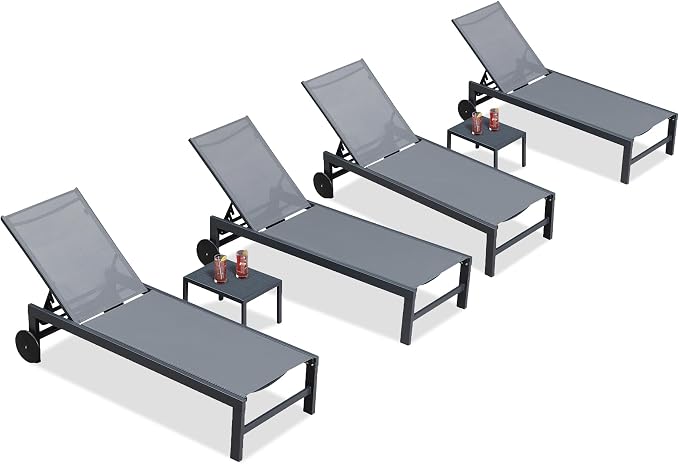PURPLE LEAF Chaise Lounge Chair by PURPLELEAF