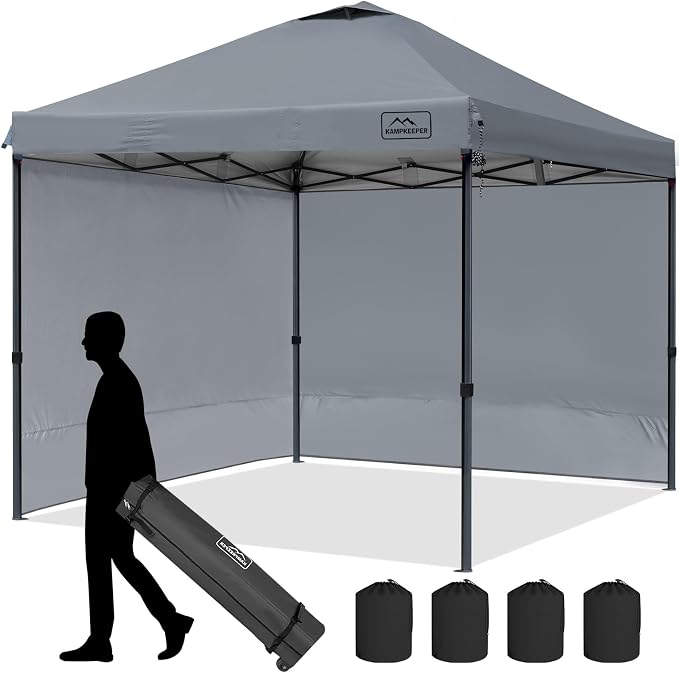 KAMPKEEPER 10x10 Pop-Up Canopy Tent, Waterproof, Portable Shade by KAMPKEEPER