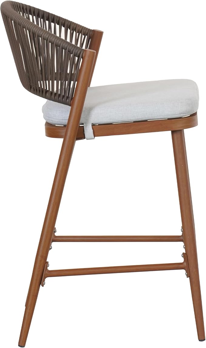 Christopher Knight Home Hearth 26.00" Patio Barstools Set of 2, Woven Wicker - Image 8