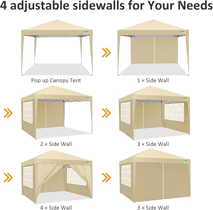 COBIZI 10x10 Pop Up Canopy Tent - Image 2